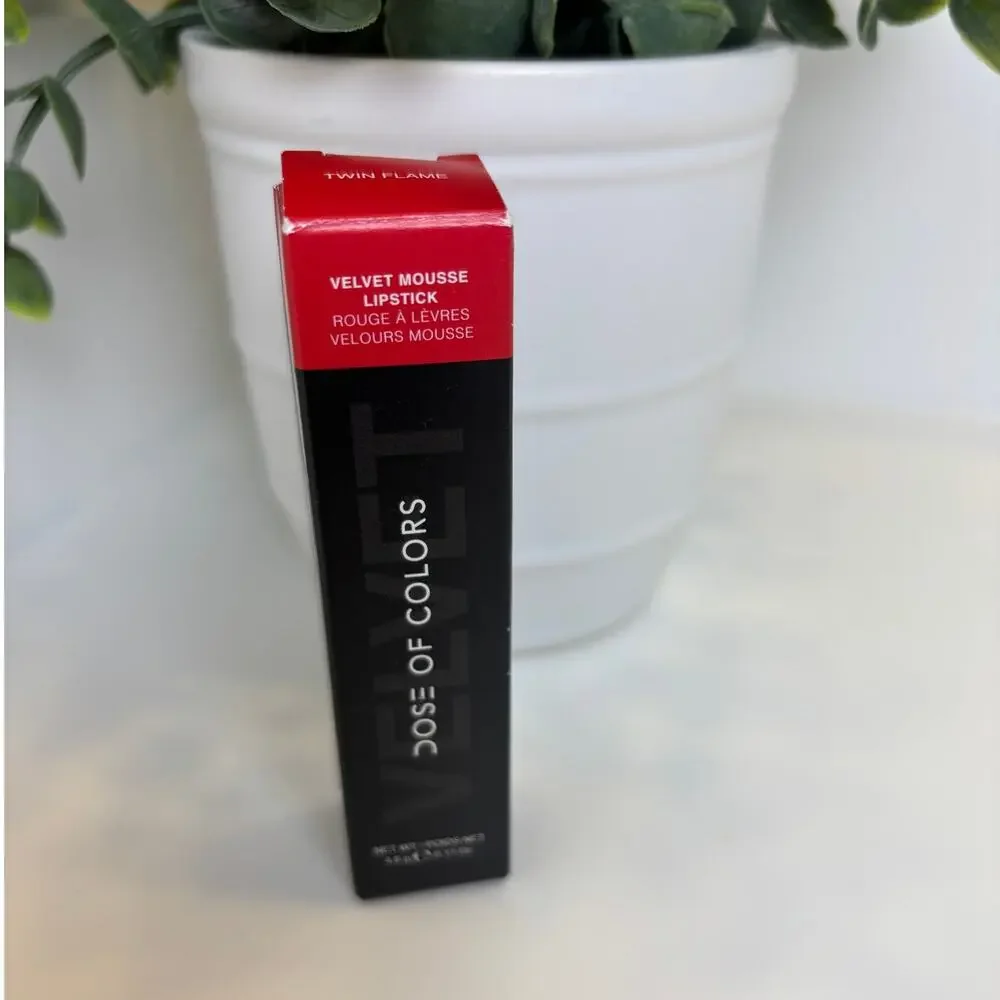 Dose of Colors Twin Flame Classic Red Velvet Mousse Lipstick NIB